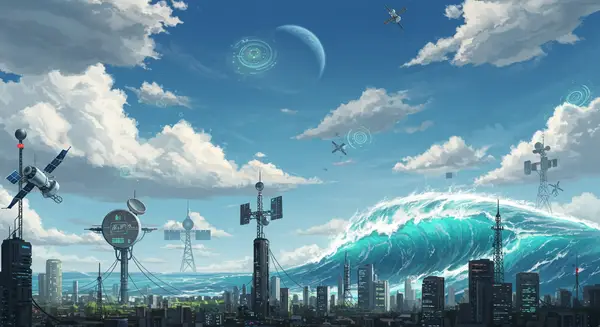 A futuristic city skyline with advanced weather stations and satellites in orbit, depicting a harmonious blend of technology and nature. The sky is clear, with a few clouds, symbolizing accurate and eco-friendly weather forecasting. Art style inspired by Syd Mead and H.R. Giger, with vibrant colors and sleek, modern designs. A futuristic city skyline with advanced weather stations and satellites in orbit, depicting a harmonious blend of technology and nature. The sky is clear, with a few clouds, symbolizing accurate and eco-friendly weather forecasting. Art style inspired by Syd Mead and H.R. Giger, with vibrant colors and sleek, modern designs.