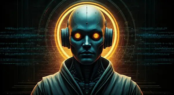 Create a futuristic, cyberpunk-inspired image depicting a robotic mathematician surrounded by glowing mathematical equations and combinatorial diagrams, in the style of Syd Mead and Ash Thorp, with a mix of digital painting and 3D rendering, incorporating vibrant neon colors and a sense of dynamic energy Create a futuristic, cyberpunk-inspired image depicting a robotic mathematician surrounded by glowing mathematical equations and combinatorial diagrams, in the style of Syd Mead and Ash Thorp, with a mix of digital painting and 3D rendering, incorporating vibrant neon colors and a sense of dynamic energy